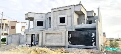 Villa individuelle en cours d'élévation structurelle